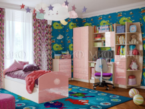 Детская комната Юниор-2 Розовый металлик в Нефтеюганске - nefteyugansk.magazinmebel.ru | фото