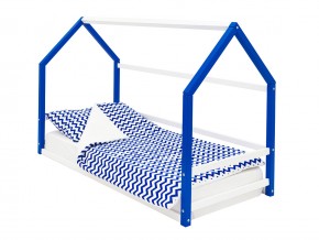 Детская кровать-домик Монтессори Svogen сине-белый в Нефтеюганске - nefteyugansk.magazinmebel.ru | фото