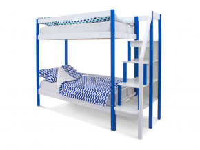 Двухъярусная кровать Svogen сине-белый в Нефтеюганске - nefteyugansk.magazinmebel.ru | фото