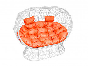 Кокон Лежебока на подставке с ротангом оранжевая подушка в Нефтеюганске - nefteyugansk.magazinmebel.ru | фото