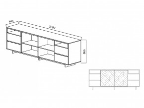 Комодино Moderno-2200 Ф2 в Нефтеюганске - nefteyugansk.magazinmebel.ru | фото - изображение 4