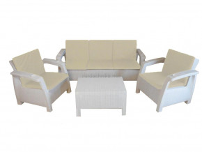 Комплект уличной мебели Yalta Premium Terrace Triple Set белый в Нефтеюганске - nefteyugansk.magazinmebel.ru | фото - изображение 1