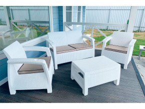Комплект уличной мебели Yalta Terrace Set белый в Нефтеюганске - nefteyugansk.magazinmebel.ru | фото