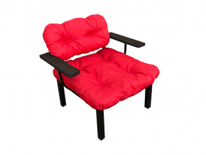 Кресло Дачное красная подушка в Нефтеюганске - nefteyugansk.magazinmebel.ru | фото
