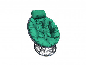 Кресло Папасан мини с ротангом зелёная подушка в Нефтеюганске - nefteyugansk.magazinmebel.ru | фото