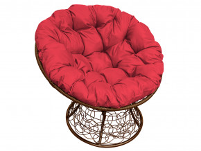 Кресло Папасан с ротангом красная подушка в Нефтеюганске - nefteyugansk.magazinmebel.ru | фото