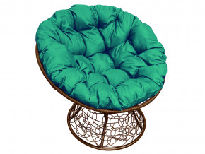Кресло Папасан с ротангом зелёная подушка в Нефтеюганске - nefteyugansk.magazinmebel.ru | фото