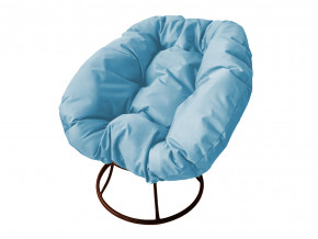 Кресло Пончик без ротанга голубая подушка в Нефтеюганске - nefteyugansk.magazinmebel.ru | фото