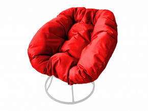Кресло Пончик без ротанга красная подушка в Нефтеюганске - nefteyugansk.magazinmebel.ru | фото - изображение 1