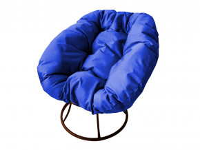 Кресло Пончик без ротанга синяя подушка в Нефтеюганске - nefteyugansk.magazinmebel.ru | фото
