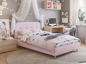 Кровать 1200 Лео велюр нежно-розовый в Нефтеюганске - nefteyugansk.magazinmebel.ru | фото - изображение 4