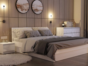 Кровать 1400 Челси Белый глянец в Нефтеюганске - nefteyugansk.magazinmebel.ru | фото - изображение 2