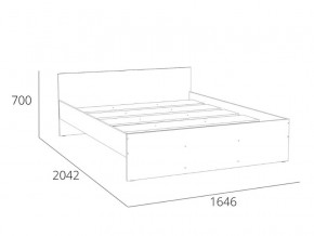 Кровать 1600 НМ 011.53 Симпл Дуб Сонома в Нефтеюганске - nefteyugansk.magazinmebel.ru | фото - изображение 2