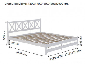 Кровать 2-х спальная Аист-8 Классика белый 1200х2000 мм в Нефтеюганске - nefteyugansk.magazinmebel.ru | фото - изображение 2