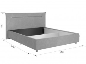 Кровать Альба 1600 велюр галька в Нефтеюганске - nefteyugansk.magazinmebel.ru | фото - изображение 2