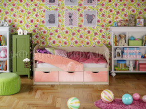 Кровать Бабочки 1600 Розовый металлик в Нефтеюганске - nefteyugansk.magazinmebel.ru | фото