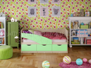 Кровать Бабочки 1600 Салатовый в Нефтеюганске - nefteyugansk.magazinmebel.ru | фото