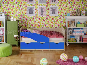 Кровать Бабочки 1600 Синий в Нефтеюганске - nefteyugansk.magazinmebel.ru | фото
