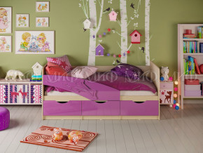 Кровать Дельфин 1600 Фиолетовый металлик в Нефтеюганске - nefteyugansk.magazinmebel.ru | фото