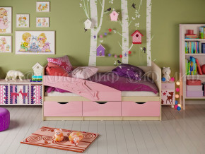 Кровать Дельфин 1600 Розовый металлик в Нефтеюганске - nefteyugansk.magazinmebel.ru | фото - изображение 1