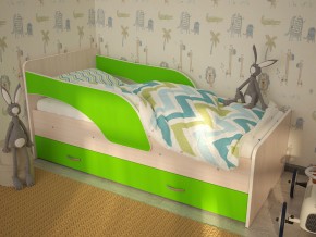 Кровать детская Максимка млечный дуб-лайм в Нефтеюганске - nefteyugansk.magazinmebel.ru | фото - изображение 1
