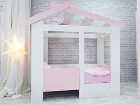 Кровать детская Теремок без ящика розовая в Нефтеюганске - nefteyugansk.magazinmebel.ru | фото