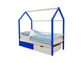 Кровать-домик Svogen с ящиками сине-белый в Нефтеюганске - nefteyugansk.magazinmebel.ru | фото - изображение 1