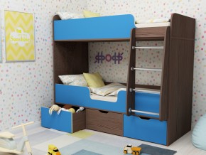 Кровать двухъярусная Малыш двойняшка бодега-голубой в Нефтеюганске - nefteyugansk.magazinmebel.ru | фото - изображение 1