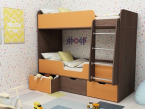 Кровать двухъярусная Малыш двойняшка бодега-оранжевый в Нефтеюганске - nefteyugansk.magazinmebel.ru | фото - изображение 1