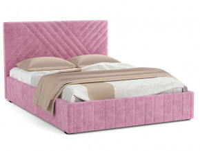 Кровать Гамма 1600 с основанием велюр тенерифе розовый в Нефтеюганске - nefteyugansk.magazinmebel.ru | фото