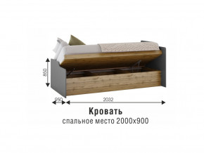 Кровать Харви белый/вотан в Нефтеюганске - nefteyugansk.magazinmebel.ru | фото - изображение 3