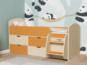 Кровать Малыш-7 Дуб-Оранжевый в Нефтеюганске - nefteyugansk.magazinmebel.ru | фото