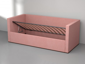 Кровать мягкая с подъёмным механизмом арт. 030 розовый в Нефтеюганске - nefteyugansk.magazinmebel.ru | фото - изображение 2