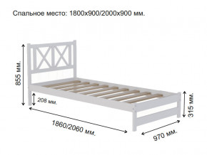 Кровать односпальная Аист-7 Классика белый 1800х900 мм в Нефтеюганске - nefteyugansk.magazinmebel.ru | фото - изображение 2