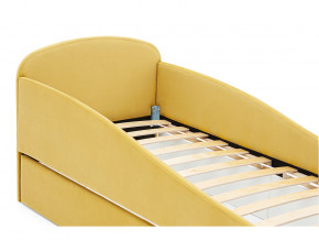 Кровать с ящиком Letmo горчичный (велюр) в Нефтеюганске - nefteyugansk.magazinmebel.ru | фото - изображение 3