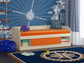 Кровать Соня 4 дуб молочный-оранжевый в Нефтеюганске - nefteyugansk.magazinmebel.ru | фото