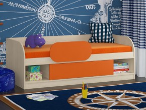 Кровать Соня 4 дуб молочный-оранжевый в Нефтеюганске - nefteyugansk.magazinmebel.ru | фото - изображение 3