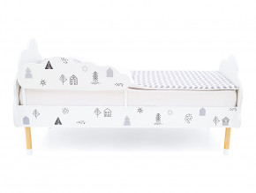 Кровать Stumpa Облако с бортиком рисунок Домики в Нефтеюганске - nefteyugansk.magazinmebel.ru | фото - изображение 3