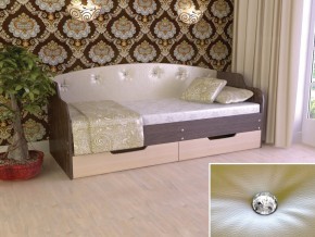 Кровать Юниор Тип 2 Венге/дуб молочный 800х1600 в Нефтеюганске - nefteyugansk.magazinmebel.ru | фото