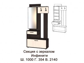 Секция с зеркалом в Нефтеюганске - nefteyugansk.magazinmebel.ru | фото